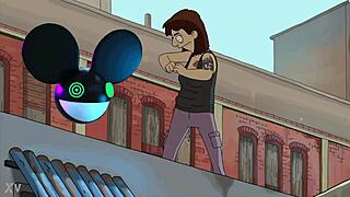 Dancing Bob's Burgers Character Bridged by Deadmau5 Lightwave