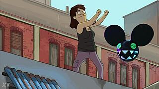 Dancing Bob's Burgers Character Bridged by Deadmau5 Lightwave