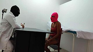 Doctor gives special sensual massage and attention to patient in hospital