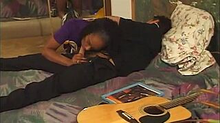 Seductive Ebony Cheerleader Uniform Tease