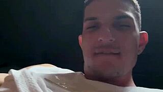 dominant stud milks mouth then floods twink ass with cum