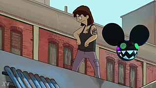 Dancing Bob's Burgers Character Bridged by Deadmau5 Lightwave