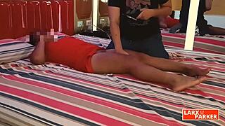 alejandra gets full body massage casting room 11
