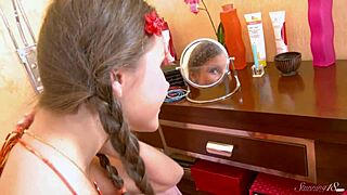 Teen Cutie Oslya B Toys Shaved Pussy and Ass with Kinky Vibrators!