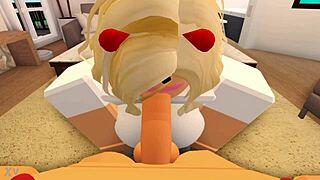 Holy fuck! Nasty Roblox boy wrecks girl's pussy and throat!
