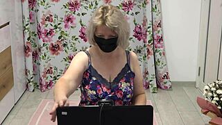 juicy russian pawg milf shakes fat ass in thongs for webcam fetish