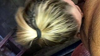 Blonde Girlfriend Deepthroats Fat Cock Sloppy Spit Swallow Always!