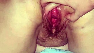 milf's pussy prolapses squirts hard after deep fisting stretch