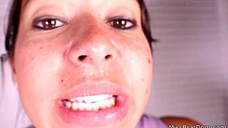 Mouth Fetish Milf Gagged Choked in Closeup BDSM