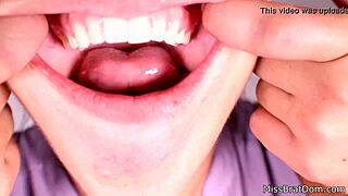 Mouth Fetish Milf Gagged Choked in Closeup BDSM