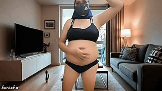 hijab pregnant doctor strips panties in hospital room craving patient cock