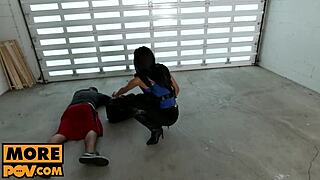 POV visar kopparbaben Abby Lee Brazil som tigger om din hårda kuk djupt i våt fitta