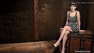 Ebony and Brunette Bound in Painful Lezdom Toys