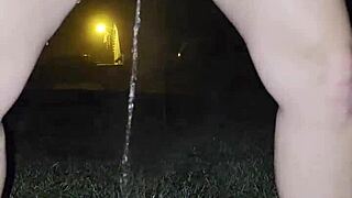 Hairy Wife Squirts Wet Beaver Outside Cold Night