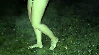 Hairy Wife Squirts Wet Beaver Outside Cold Night