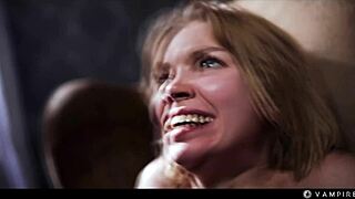 Blonde Ashby Hypnotized By Brunette Vampire Into Lesbian Sex Slave!