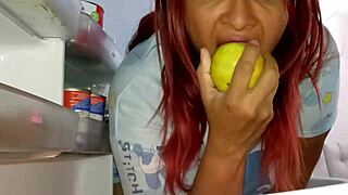 stepmom big ass raided in fridge fucked doggystyle surprise