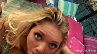 Jessie Andrews' natural boobs bounce as Seth licks her to cum