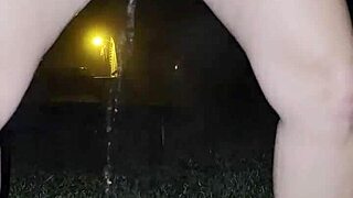 Hairy Wife Squirts Wet Beaver Outside Cold Night