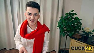 A caring husband sets up his Russian wife's wild DP threesome casting