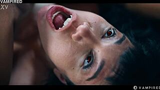 Lesbian Vampires Puck And Veronica Leal Kiss Big Tits In Cosplay