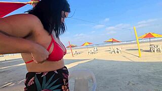 Beach Fire In Her Pussy - Fucks Everyone!