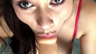 horny milf fucks tight pussy with dildos and sucks toys