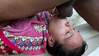 stepbro's rich cock gets delicious amateur blowjobs from chubby blonde!