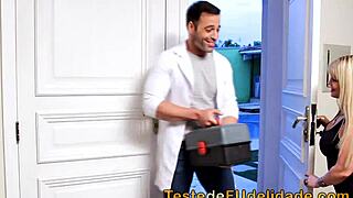 Masseur Fucks Blonde Client's Big Ass Outdoors