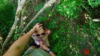 what a thrill fucking the waitress outdoors during break till she orgasms wildly!!