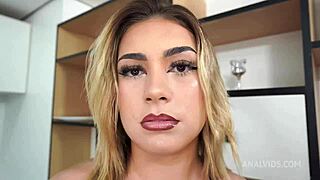 Gabily Castro's nice ass meets big black cock for first anal