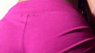 FAT PUSSY DRIPPING WET THROUGH SHORTS AS SHE TWERKS!