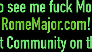 Rome Major blasts cum all over Mellanie Monroe's juicy phat ass!