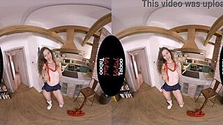 Virtual taboo home whore masturbates shaved pussy to orgasm