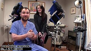 long haired Lainey moans missionary till pussy cum blast