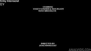 kinky brunette stacy sommer takes dp threesome anal gaping!