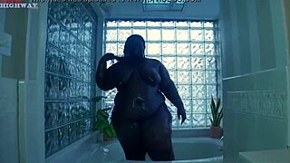 sexy black bbw big ass belly takes monster bbc