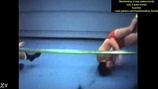 mixed nude wrestling pins and grinds