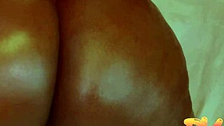 My cheating fat ebony wife takes huge bbc creampie doggystyle behind husband's back