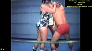 mixed nude wrestling pins and grinds