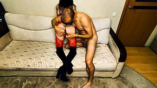 hot lady... in red lingerie feels so damn sexy