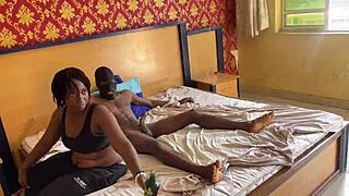 black babes, you licking this huge black cock in our wild threesome backstage?