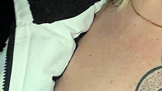 Two slutty milfs deepthroat cock and swallow cum outdoors