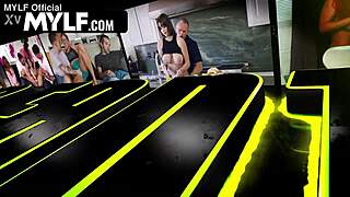 Sharing FREEUSE MILF Double Penetrated at Fancy Restaurant Desk!