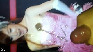 cumming all over tiffany lady marmalade's sexy lingerie-clad asian body