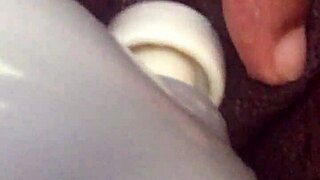 ebony beauty squirts wildly all over the sofa in elegant solo play