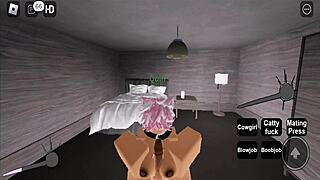 Roblox dude bangs cute girl with creampie finish