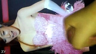 cumming all over tiffany lady marmalade's sexy lingerie-clad asian body