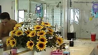 Girl next door slut fingers pussy wildly in bathroom!