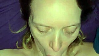 whoa milf wife takes face fuck then massive cum facial 😲💦🍆